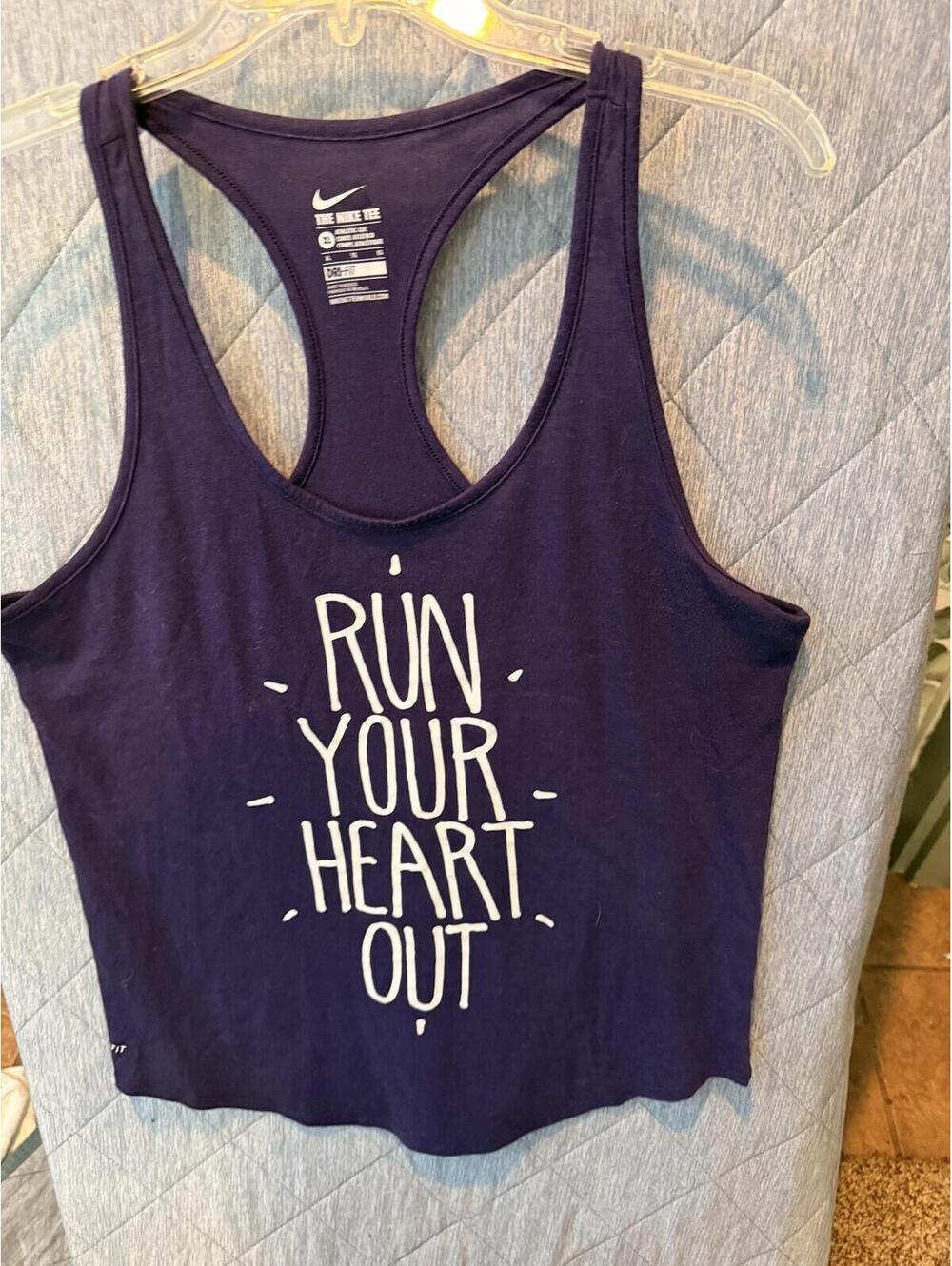 Nike Dri-FIT Athletic Cut Racerback Tank Top - Purple, XL